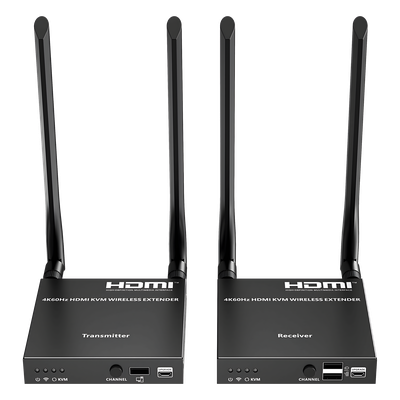 Extensor Hdmi Inalámbrico / 4k@60hz 4096x2160 / Kvm Integrado / Banda 5g / Alcance 50 M (164 Ft) / 1 A 4 Pantallas