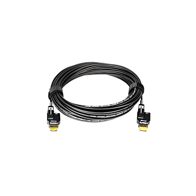 Cable Activo Óptico Hdmi 4k 30 Mts | 4k@60hz 4:4:4 | 18 Gbps | Terminales Desmontables Micro-hdmi | Fibra Optica  | Libre De Halógenos Lshf | Bañado En Oro 24k