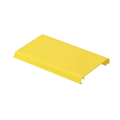 Tapa Con Bisagra A Presión Para Canaleta Fiberrunner™ Fr4x4yl10, De Pvc Rígido, Color Amarillo, 3 M De Largo