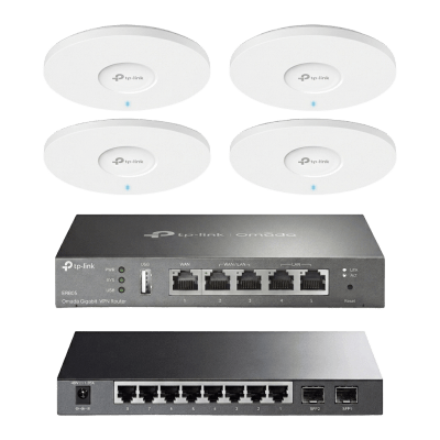 Kit De 5 Puntos De Accesso Omada Doble Banda 802.11ac, Mu-mimo, Poe Af Y Poe Pasivo, Soporta Hasta 100 Clientes, Hasta 1350 Mbps.