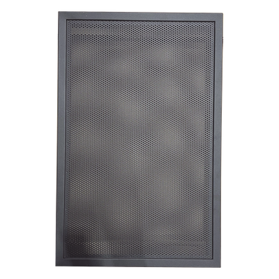 Puerta Ventilada Para Gabinete / Acero Calibre 16 / 3 Niveles / Bisagra Reversible 180° / Cerradura Con Llave / Ul/ulc S635