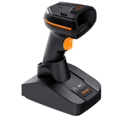 Cámara De Lectura De Códigos Portátil De Clase Industrial Con Base Y Puerto Lan.