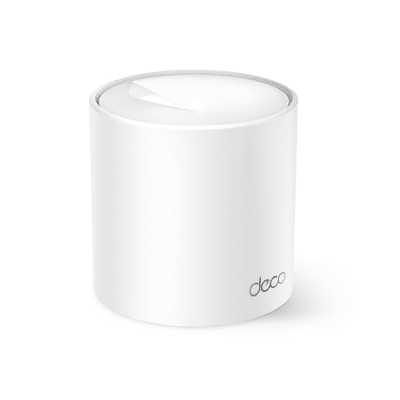 Router Inalámbrico MESH Interior para Hogar / Doble Banda Wi-Fi 6 AX3000 Mbps / 2 Puertos WAN/LAN 2.5GE / 3 Antenas Internas / MU-MIMO 2X2 con OFDMA / Administración Mediante la App Deco (iOS, Android) / Protección HomeShield