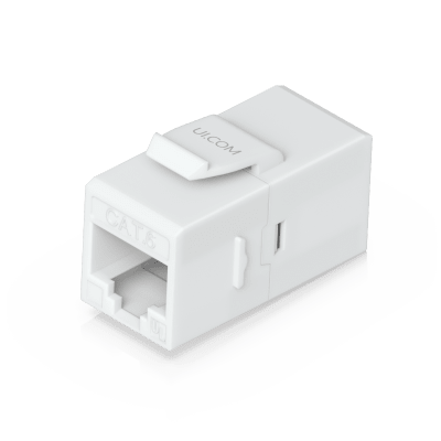 Acoplador Keystone / Cat6 Pass-through / 10 Gbps / Poe / Snap-in / Paquete 12 Unidades