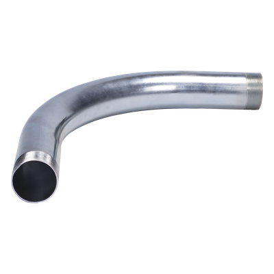 Curva/codo De 90° De 3" (76mm) Pared Gruesa Con Rosca Galvanizado Etiqueta Amarilla