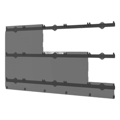 Sistema De Montaje Para Videowall Led / 5x5 Paneles / Carga 284.1 Kg (625 Lb) / Ajuste De Precisión Dual / Aluminio Anodizado / Hasta 135" 3.05 X 1.69 M (10 X 5.5 Ft)