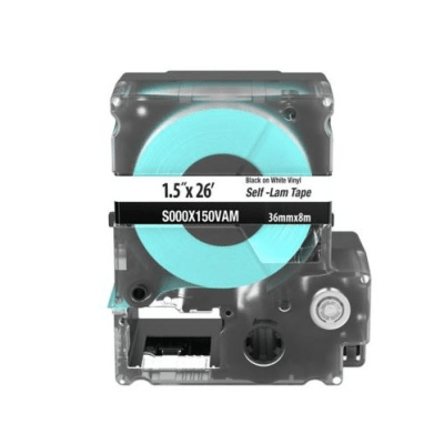 Casete De Etiquetas Autolaminadas De Cinta Continua, De 26 (1 In) Mm De Ancho, 7.9 M De Largo, Para Cables Cat. 5e/6, Color Blanco