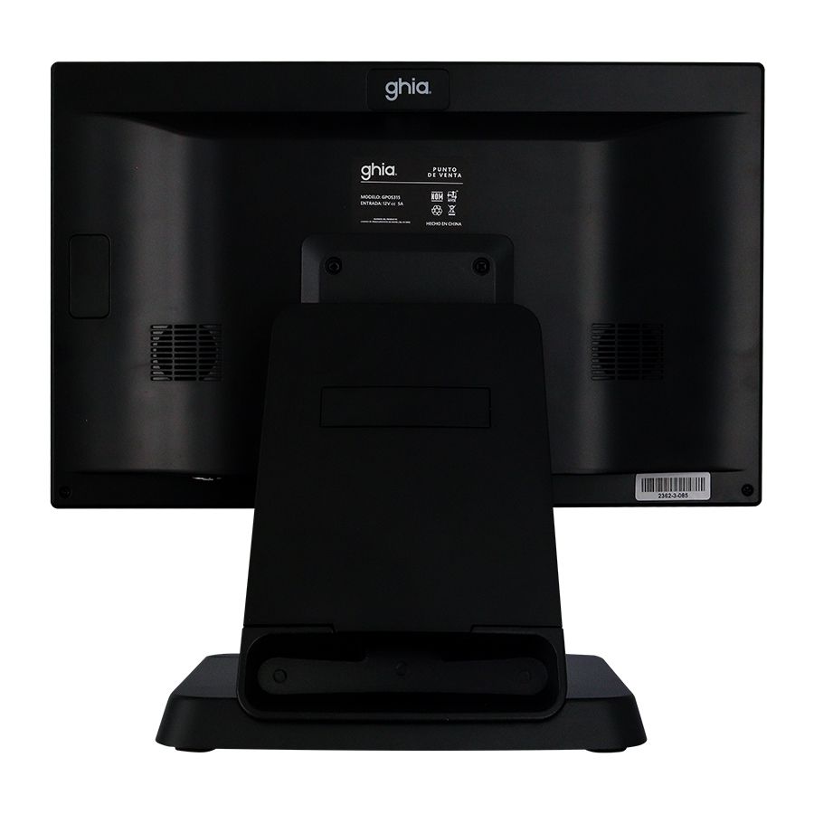 Terminal Punto De Venta Ghia Gpos315a / All In One / Touch Screen / 15.6 Pulgadas / Capacitiva / Intel Celeron J4125, Quad Core, 2 Ghz / Ram 4 Gb / Rom 128 Gb / Vga, Com, Usb X 4 / Windows 11 / Negro