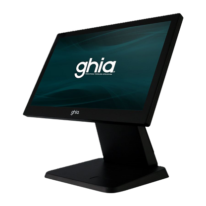 Terminal Punto De Venta Ghia Gpos315a / All In One / Touch Screen / 15.6 Pulgadas / Capacitiva / Intel Celeron J4125, Quad Core, 2 Ghz / Ram 4 Gb / Rom 128 Gb / Vga, Com, Usb X 4 / Windows 11 / Negro
