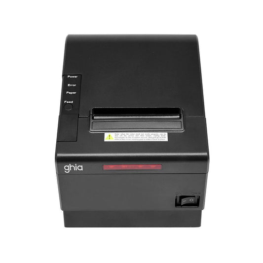Miniprinter Termica Cocina Ghia Gtp802 / 80 Mm / Alarma Luz Y Sonido / Usb, Ethernet, Rj11 / Autocortador / 150mms / Negra