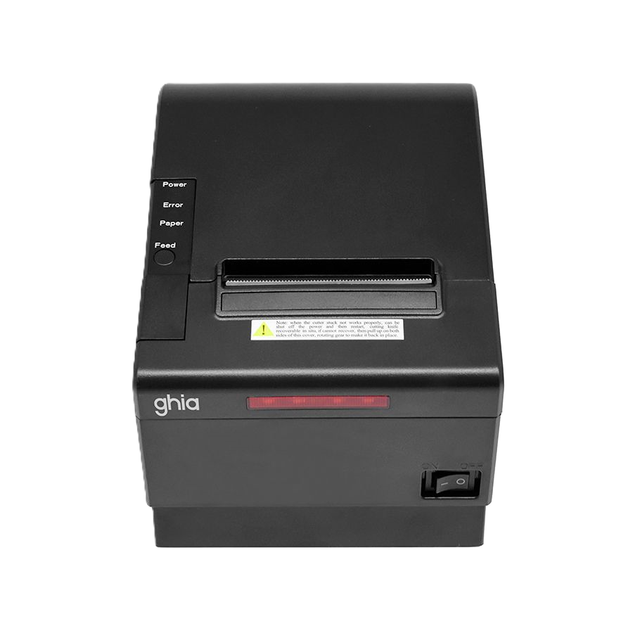 Miniprinter Termica Cocina Ghia Gtp802 / 80 Mm / Alarma Luz Y Sonido / Usb, Ethernet, Rj11 / Autocortador / 150mms / Negra