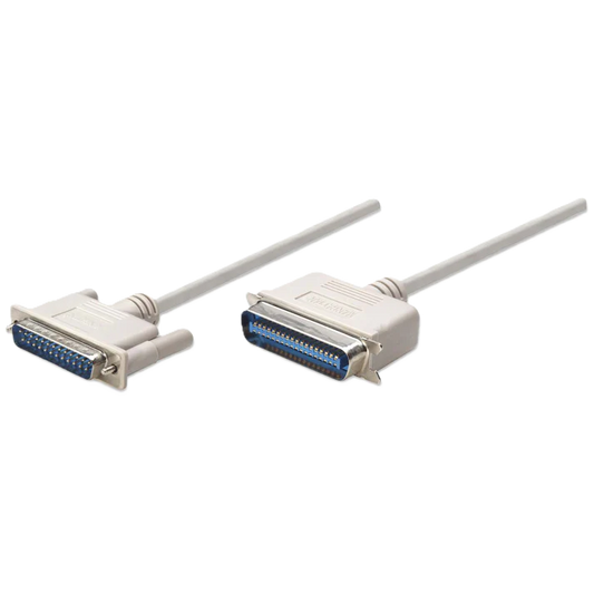 Cable Impresora,manhattan,303033, Bitronics  1.8m,db25 A Centronics 36 1.8m Macho-macho