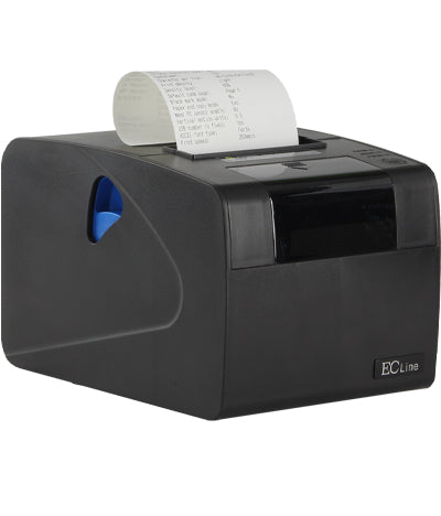Miniprinter Ec Line Ec-pm-80250, Negro, Termica, 80 Mm, Usb, Serial, Ethernet (red), Rj11, Corte Automatico, 250 Mm/seg