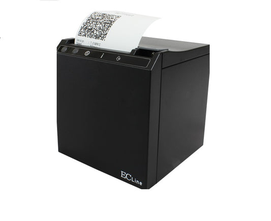 Miniprinter Ec Line Ec-pm-x30, Negro, Termica, 58mm Y 80 Mm, Usb, Ethernet (red), Rj11, Corte Automatico, 300 Mm/seg