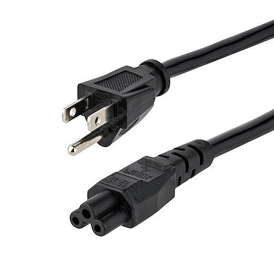 Cable De Corriente De 1.8m Estandar Para Laptop - 18awg - Nema 5-15p A C5 - Mickey Mouse - Cable De Alimentacion Para Laptop - Startech.com Mod. Pxt101nb3s