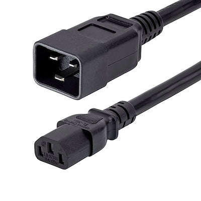 Cable De Corriente De 90cm De Extension - C14 A C13 - 14 Awg - 15a 125v - De Servicio Pesado - Startech.com Mod. Pxt100143