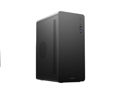 Gabinete Micro Torre Quaroni Micro Atx, Mini Itx/1usb 2.0 1usb 3.0/usb 3.0/vertice Curvo/fuente 500 W/negro