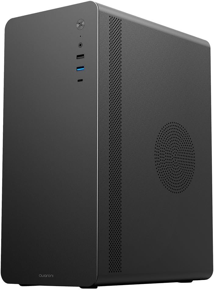 Gabinete Micro Torre Quaroni Micro Atx, Mini Itx/1usb 2.0 1usb 3.0/usb 3.0/vertice Curvo/fuente 500 W/negro