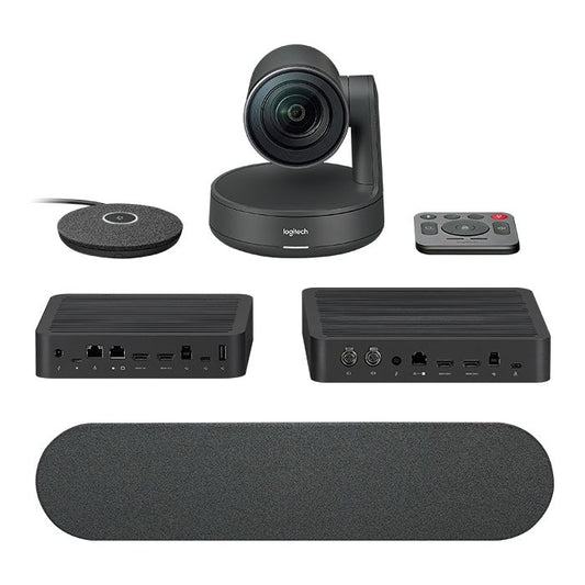 Sistema De Videoconferencia Logitech Rally System All In One 4k 30fps Zoom 15x Hd 1 Mic 1 Speakers Ideal Para Salas Grandes Y Extra Grandes