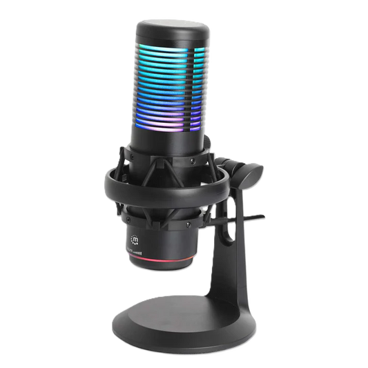 Microfono/manhattan/102674/micrÓfono De Condensador Usb Con Led Rgb Y CancelaciÓn De Ruido
