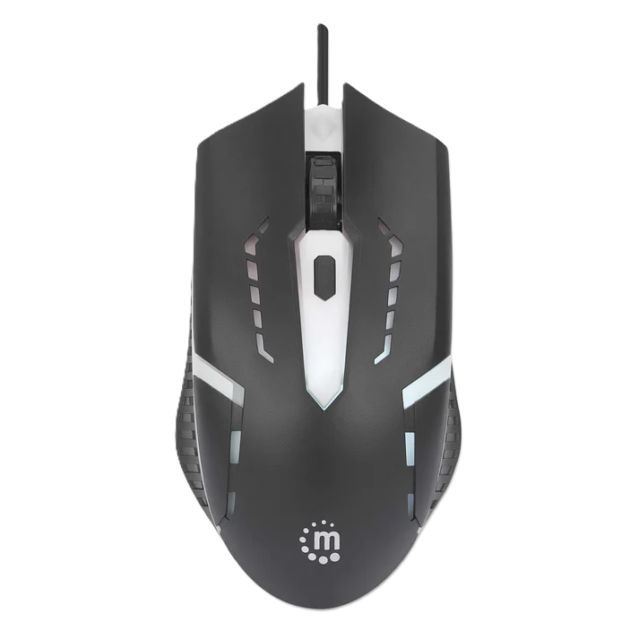 Mouse,manhattan,190206, Optico Luminiscente Rgb Usb Negro