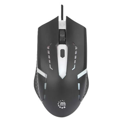 Mouse,manhattan,190206, Optico Luminiscente Rgb Usb Negro