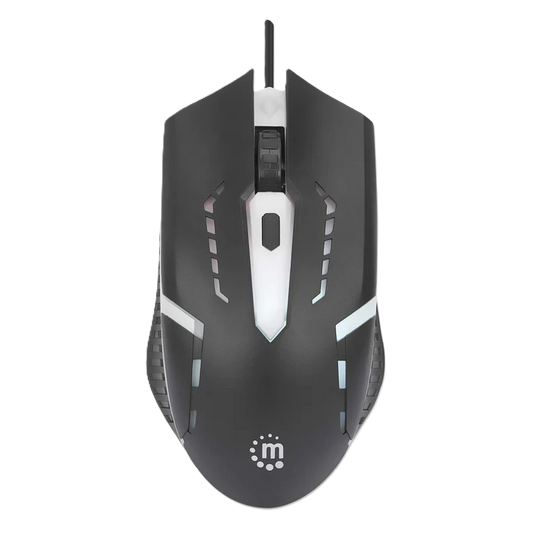 Mouse,manhattan,190206, Optico Luminiscente Rgb Usb Negro