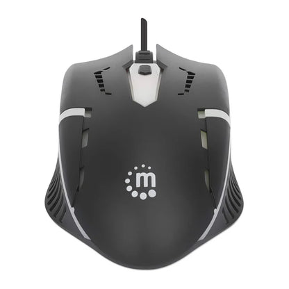 Mouse,manhattan,190206, Óptico Luminiscente Rgb Usb Negro