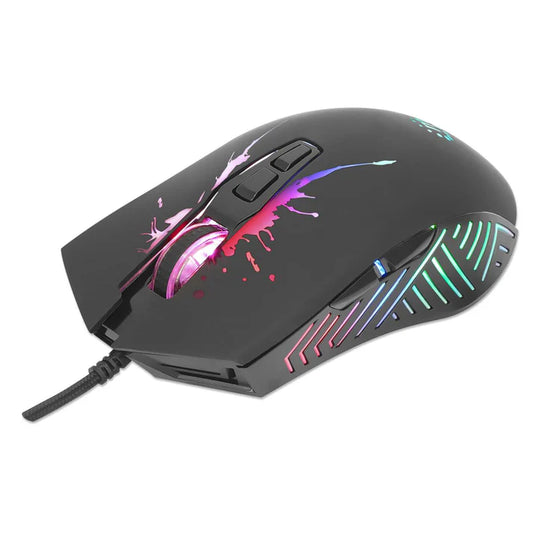 Mouse Óptico Gaming, Manhattan, 190220, 7 Botones, 7200 Dpi, Led Rgb, Negro