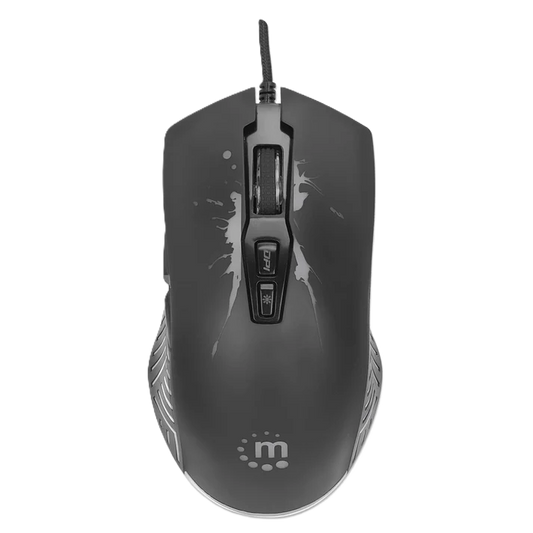 Mouse Optico Gaming, Manhattan, 190220, 7 Botones, 7200 Dpi, Led Rgb, Negro