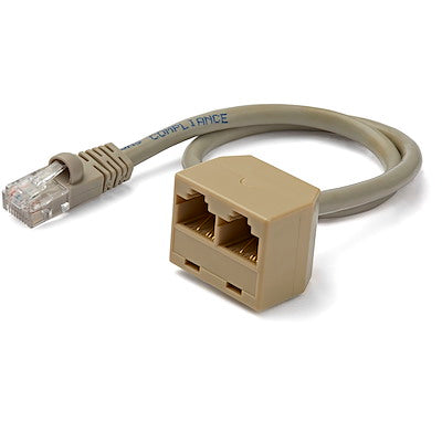 Cable Adaptador Multiplicador Divisor Splitter Rj45 2 A 1 - Hembra A Macho - Divisor Splitter Para Cable De Red Ethernet Rj45 - Startech.com Mod. Rj45splitter