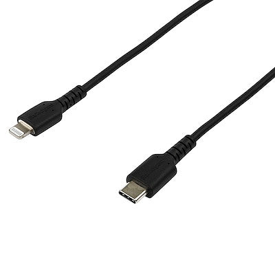 Cable De Carga De 2m Usb-c A Lightning - Color Negro - Cable Usb De Carga Y Alta Resistencia - Certificado Mfi Apple - Startech.com Mod. Rusbcltmm2mb