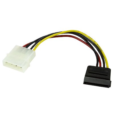 Adaptador De 15cm De Largo De Alimentacion Lp4 A Sata - 1x Lp4 Macho - 1x Sata De Poder 15 Pines - Startech.com Mod. Satapowadap