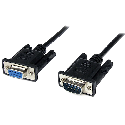 Cable Serial De 2m Modem Nulo Null Serial Db9 Hembra A Macho - Negro - Startech.com Mod. Scnm9fm2mbk