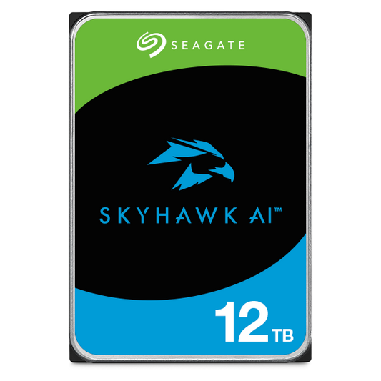 Disco Duro Interno Seagate Skyhawk Ai 12tb 3.5 Escritorio Sata3 6gb/s 256mb 7200rpm Video Vigilancia Ai 24x7 Nvr 1-16 Bahias 1-64 Cam