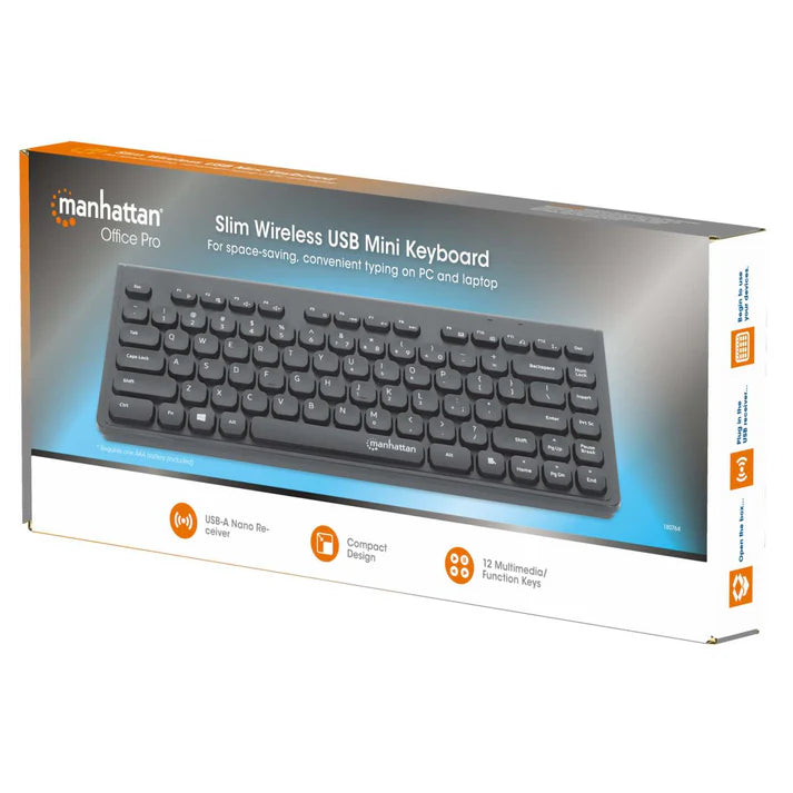 Teclados/manhattan/180764/mini Teclado Usb Inalámbrico