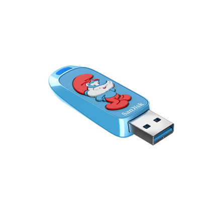 Memoria Sandisk 128gb Usb 3.2 Smurfs Papa Pitufo Lectura 130mb/s Sdczis-128g-g46