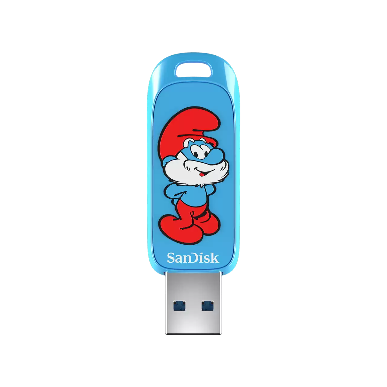 Memoria Sandisk 128gb Usb 3.2 Smurfs Papa Pitufo Lectura 130mb/s Sdczis-128g-g46