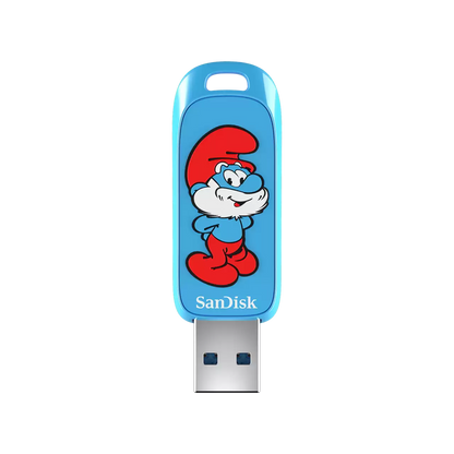 Memoria Sandisk 128gb Usb 3.2 Smurfs Papa Pitufo Lectura 130mb/s Sdczis-128g-g46
