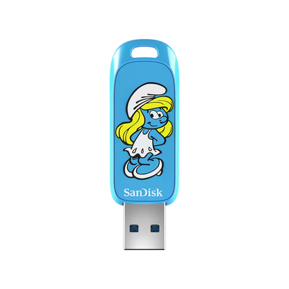 Memoria Sandisk 256gb Usb 3.2 Smurfs Pitufina Lectura 130mb/s Sdczis-256g-g46