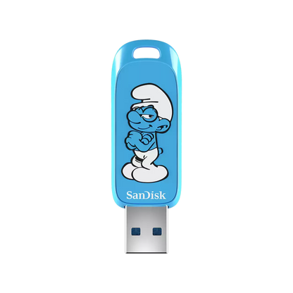 Memoria Sandisk 64gb Usb 3.2 Smurfs Pitufo Filosofo Lectura 130mb/s Sdczis-064g-g46