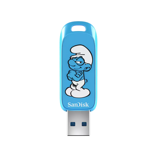 Memoria Sandisk 64gb Usb 3.2 Smurfs Pitufo Filosofo Lectura 130mb/s Sdczis-064g-g46