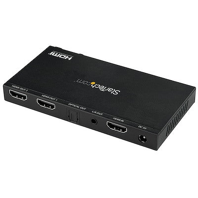 Splitter Hdmi De 2 Puertos 1x2 De Audio Y Video Hdmi 2.0 4k 60hz Con Escalador Y Extractor De Audio 3.5mm/spdif - 1 Entrada Y 2 Salidas - Copiado Edid - Tv/proyector - Startech.com Mod. St122hd20