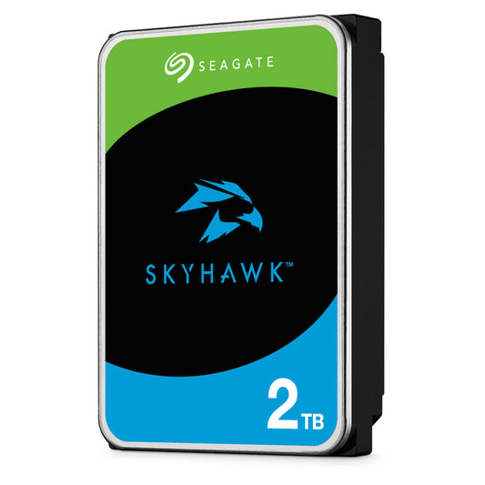 Disco Duro Interno Seagate Skyhawk 2tb 3.5 Escritorio Sata3 6gb/s 256mb 5400rpm Video Vigilancia 24x7 Dvr Y Nvr 1-8 Bahias 1-64 Cam
