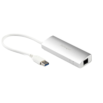 Hub Usb 3.0 De 3 Puertos - Concentrador De 3 Puertos Usb 3.0 Con Adaptador De Red Ethernet Gigabit - Hub Portatil De Aluminio - Startech.com Mod. St3300g3ua
