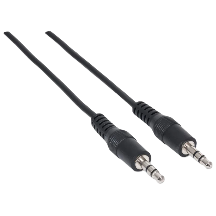 Cable Audio,manhattan,334594, Estereo 3.5mm M-m 1.8m Negro