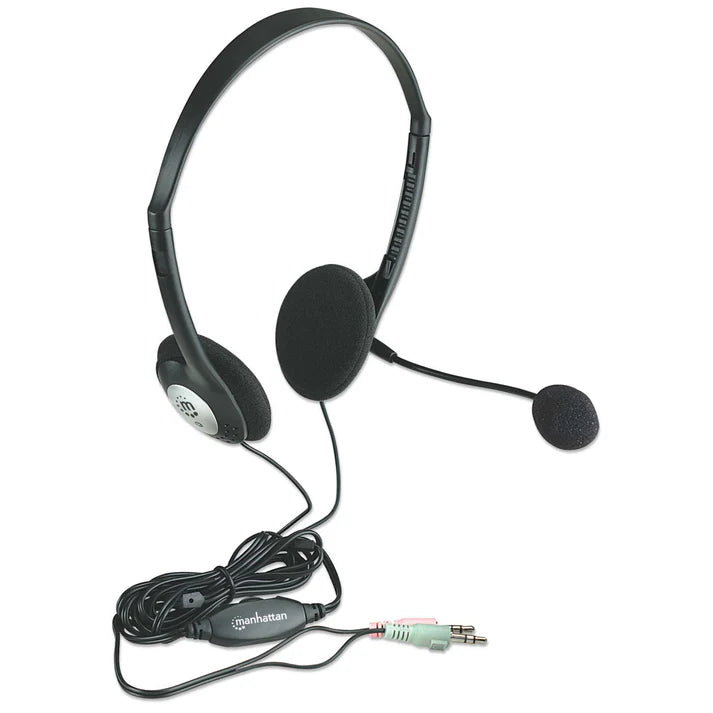 Audifono Diadema,manhattan,164429, C/microfono Estandar Plastico