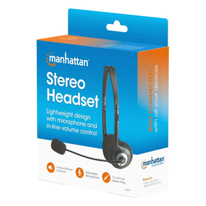 Audifono Diadema,manhattan,164429, C/microfono Estandar Plastico