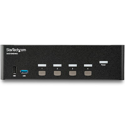 Switch Conmutador Kvm De 4 Puertos Hdmi - 4k De 30hz - De Pantalla Doble - Startech.com Mod. Sv431dhd4ku