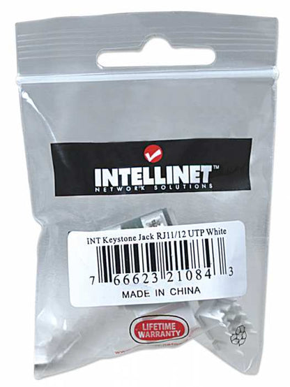 Jack,intellinet,210843, Rj11/rj12 De Impacto Blanco